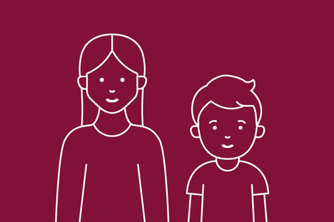 Illustration som visar en pojke och en flicka.